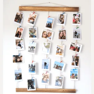 ahşap anı çerçevesi 50x72cm fotokart mandal