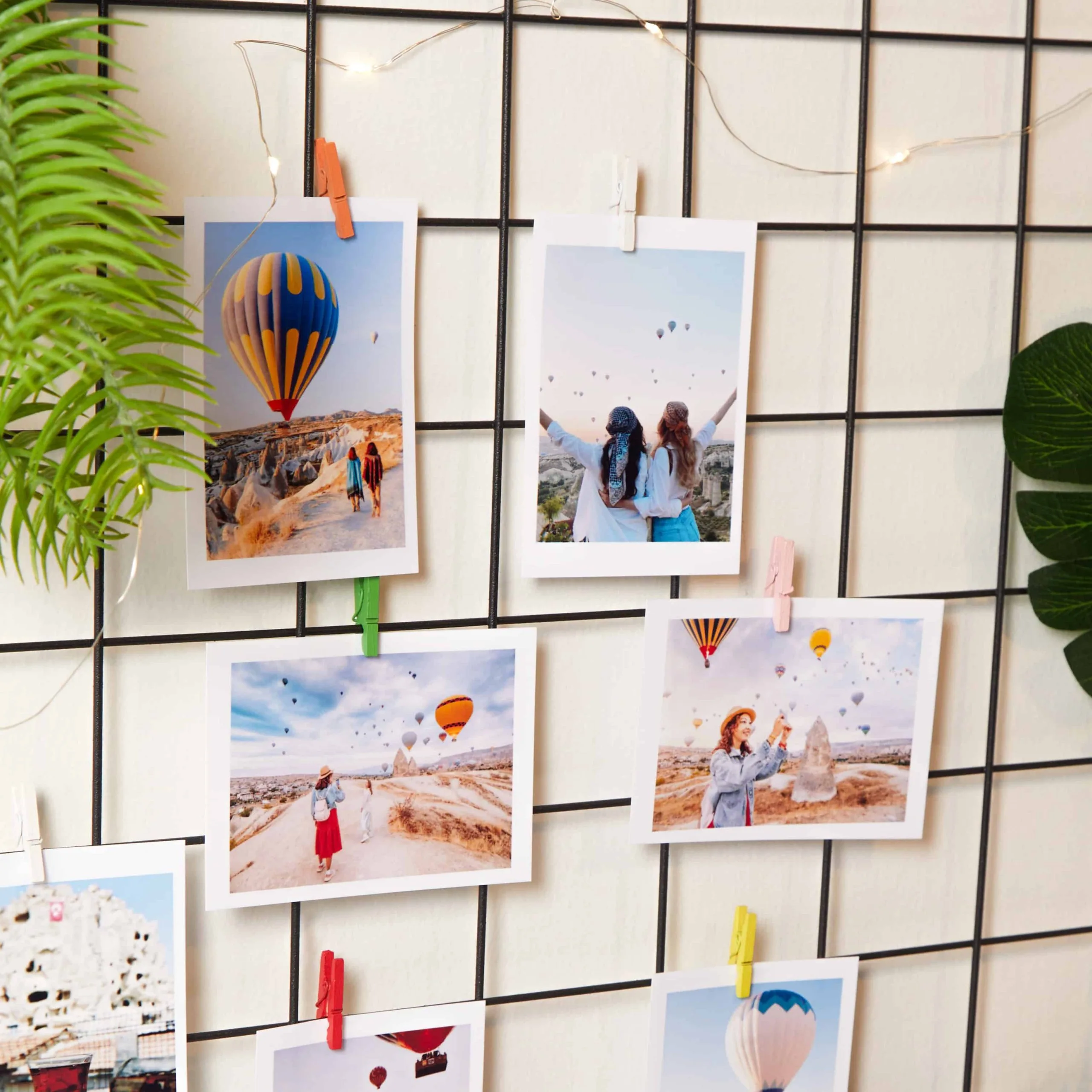 Metal Anı Çerçevesi 50x70cm 24 Fotokartlı - Mandallı Duvar Dekor 5 fotobaski2304