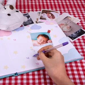 bebek anı defteri 23x25cm kaliteli mukavva özel tasarım