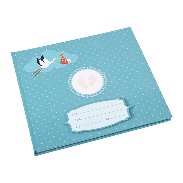 bebek anı defteri 23x25cm kaliteli mukavva fotokartlı