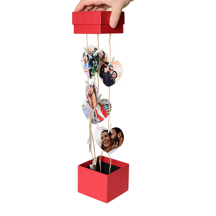 7x7cm fotokart mandallı kutu kırmızı seçenek 7x7cm fotokart mandallı kutu kırmızı seçenek